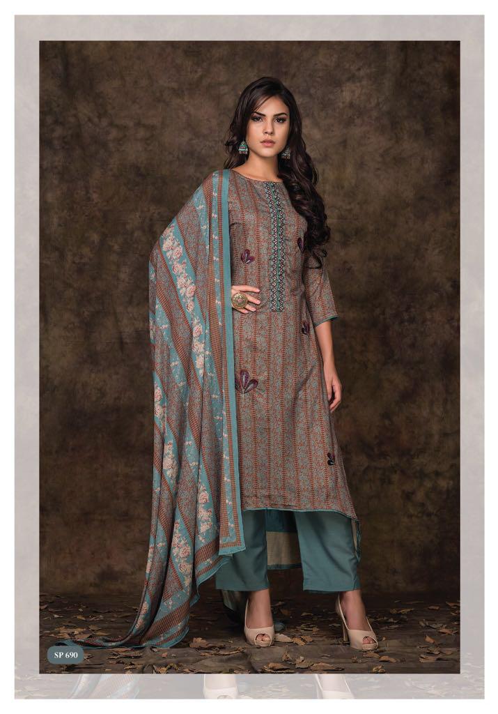 Ishanna By Sri 688 To 695 Series Beautiful Collection Suits Stylish Fancy Colorful Party Wear & Ethnic Wear Pure Cotton Satin Printed Dresses At Wholesale Price