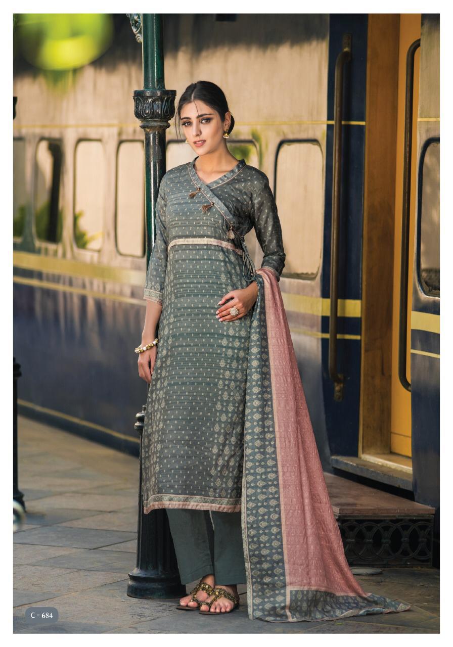 Ishrat By Sri 679 To 685 Series Beautiful Collection Suits Stylish Fancy Colorful Party Wear & Ethnic Wear Chanderi Silk Embroidered Dresses At Wholesale Price