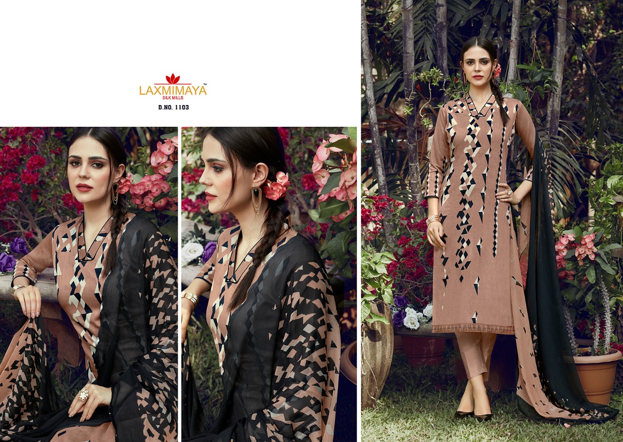 Itreniya By Laxmimaya Silk Mills 1101 To 1110 Series Designer Pakistani Suits Beautiful Stylish Fancy Colorful Casual Wear & Ethnic Wear Pure Jam Silk Print With Embroidered Dresses At Wholesale Price