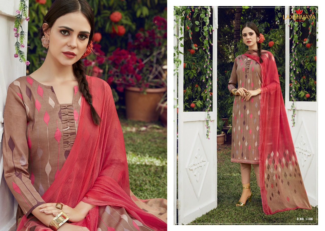 Itreniya By Laxmimaya Silk Mills 1101 To 1110 Series Designer Pakistani Suits Beautiful Stylish Fancy Colorful Casual Wear & Ethnic Wear Pure Jam Silk Print With Embroidered Dresses At Wholesale Price