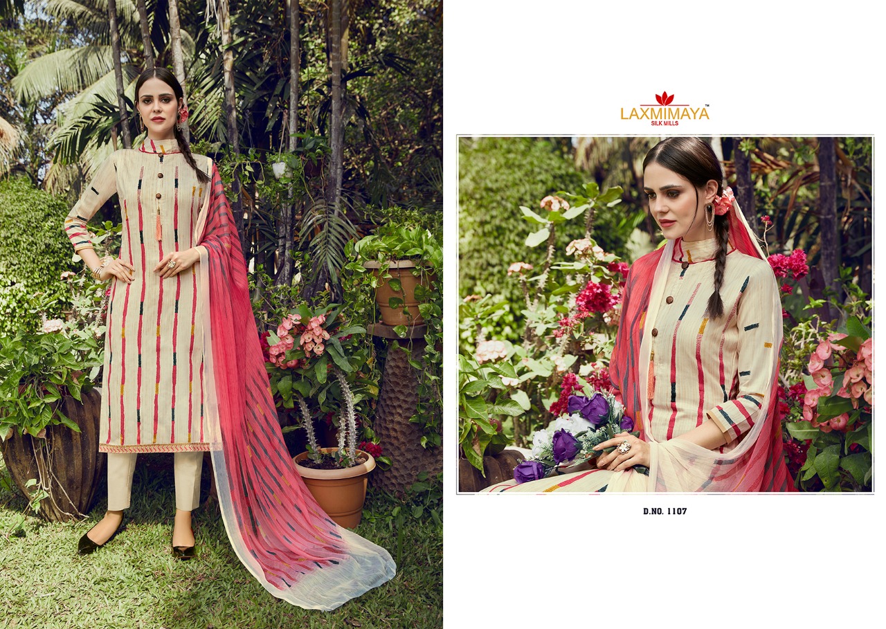 Itreniya By Laxmimaya Silk Mills 1101 To 1110 Series Designer Pakistani Suits Beautiful Stylish Fancy Colorful Casual Wear & Ethnic Wear Pure Jam Silk Print With Embroidered Dresses At Wholesale Price