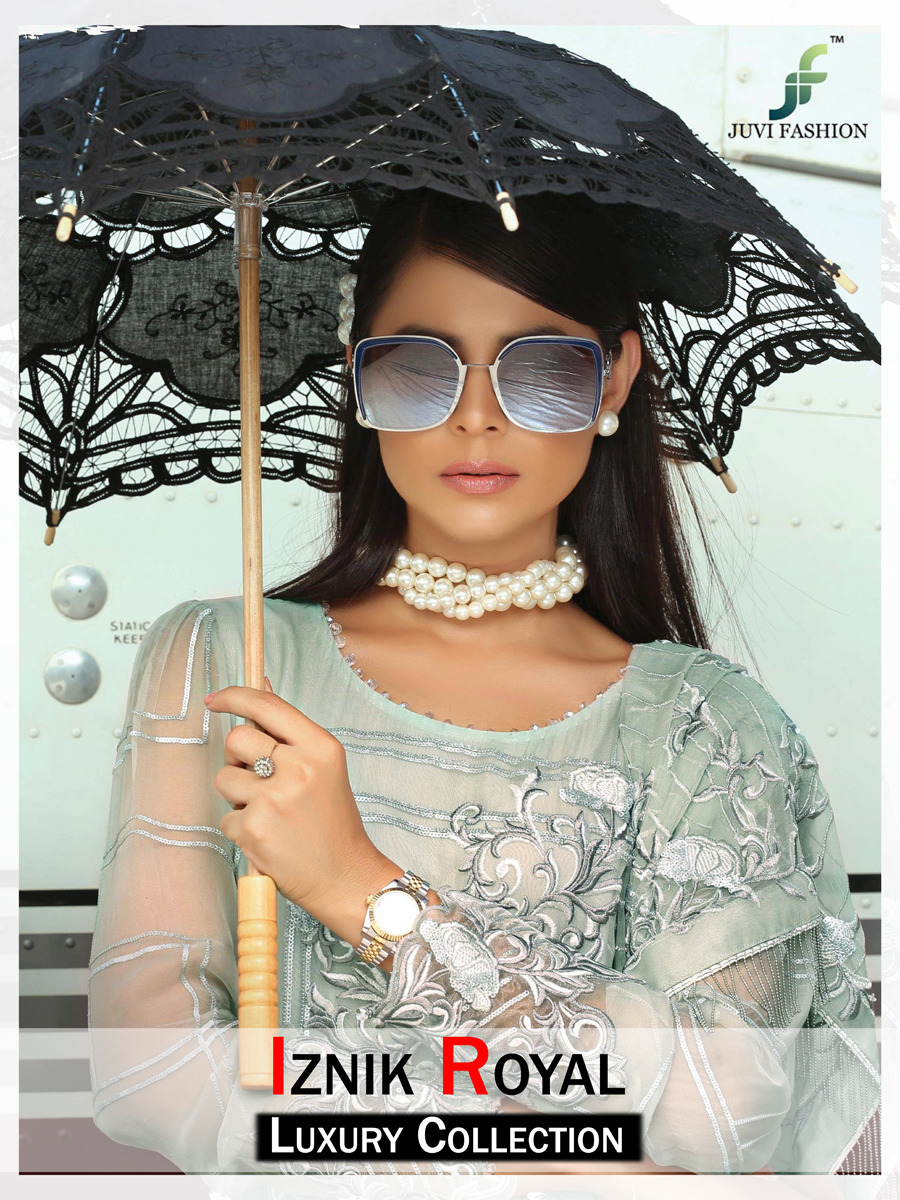 Iznik Royal Luxury Collection By Juvi Fashion 58001 To 58006 Series Pakistani Designer Suits Collection Beautiful Stylish Fancy Colorful Party Wear & Occasional Wear Faux Georgette Dresses At Wholesale Price
