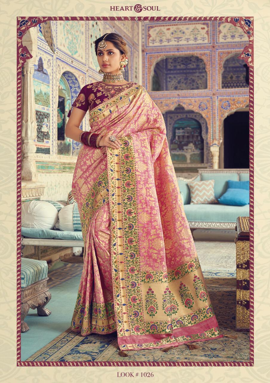 Jaarini By Heart & Soul 1026 To 1039 Series Indian Traditional Wear Collection Beautiful Stylish Fancy Colorful Party Wear & Occasional Wear Fancy Sarees At Wholesale Price