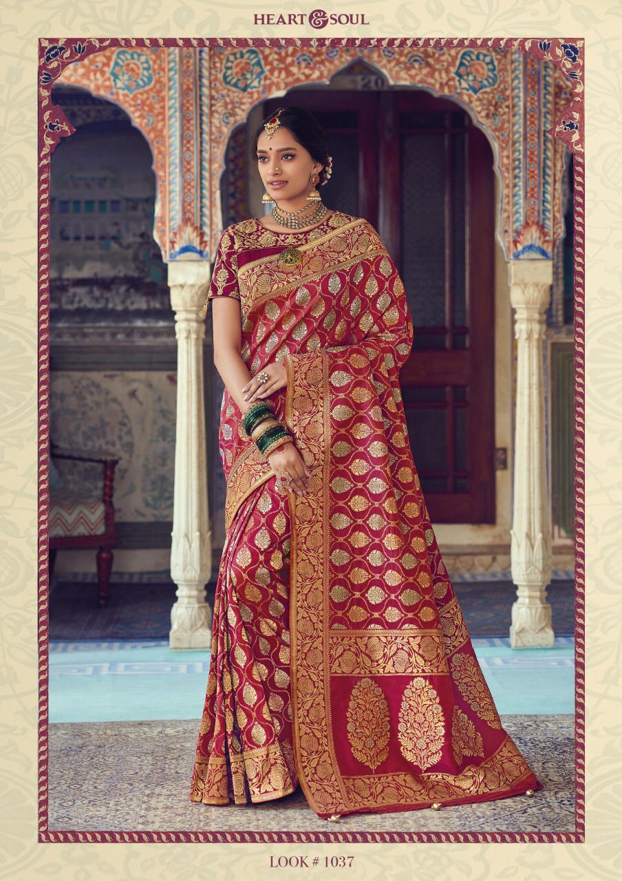 Jaarini By Heart & Soul 1026 To 1039 Series Indian Traditional Wear Collection Beautiful Stylish Fancy Colorful Party Wear & Occasional Wear Fancy Sarees At Wholesale Price