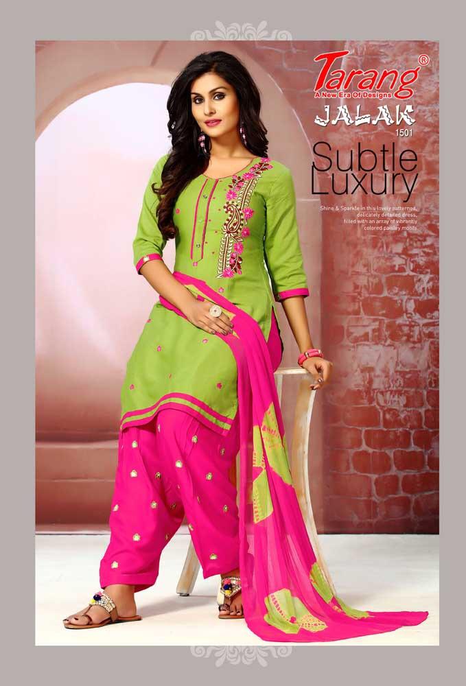 Jalak Patiyala Vol-15 By Tarang 1501 To 1512 Series Designer Suit Collection Beautiful Stylish Fancy Colorful Party Wear & Occasional Wear Semi Lawn Cotton With Embroidery Dresses At Wholesale Price