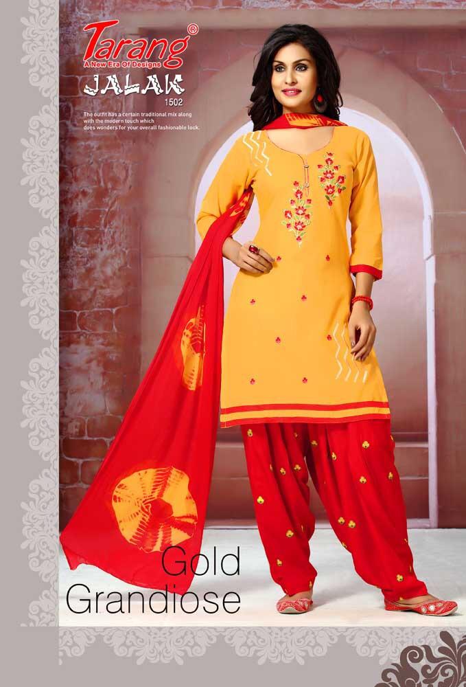 Jalak Patiyala Vol-15 By Tarang 1501 To 1512 Series Designer Suit Collection Beautiful Stylish Fancy Colorful Party Wear & Occasional Wear Semi Lawn Cotton With Embroidery Dresses At Wholesale Price