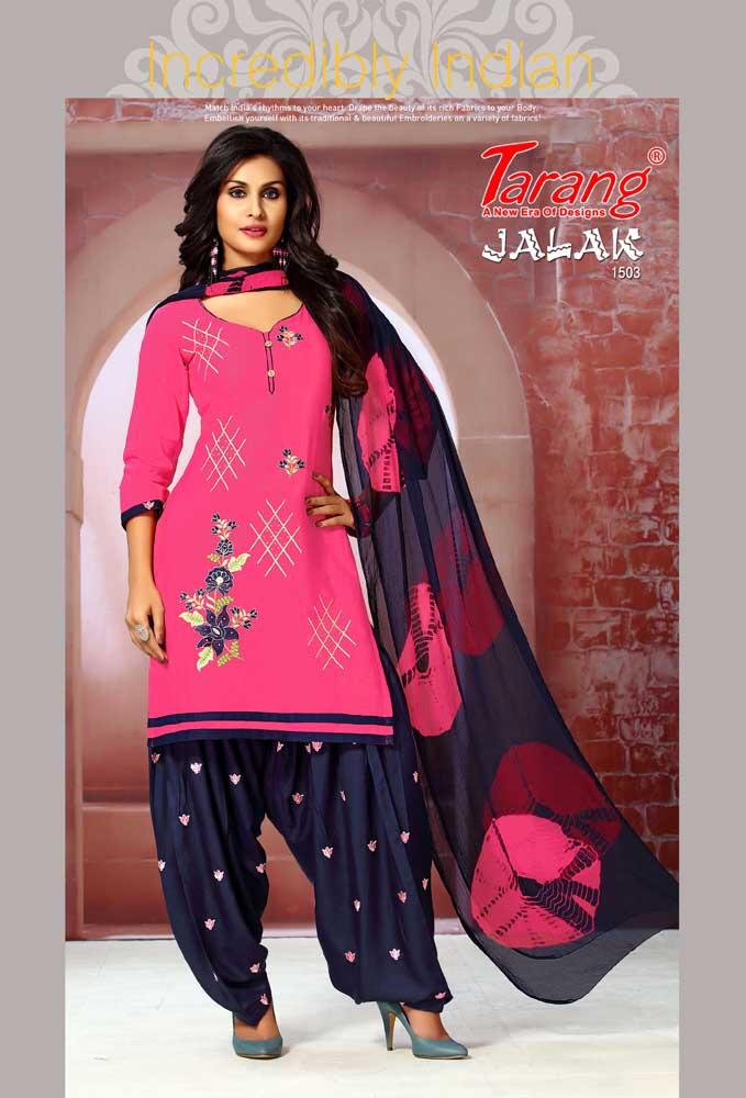 Jalak Patiyala Vol-15 By Tarang 1501 To 1512 Series Designer Suit Collection Beautiful Stylish Fancy Colorful Party Wear & Occasional Wear Semi Lawn Cotton With Embroidery Dresses At Wholesale Price