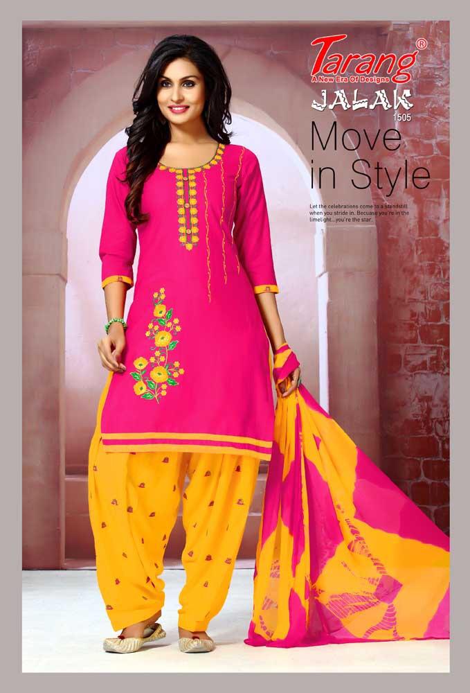 Jalak Patiyala Vol-15 By Tarang 1501 To 1512 Series Designer Suit Collection Beautiful Stylish Fancy Colorful Party Wear & Occasional Wear Semi Lawn Cotton With Embroidery Dresses At Wholesale Price
