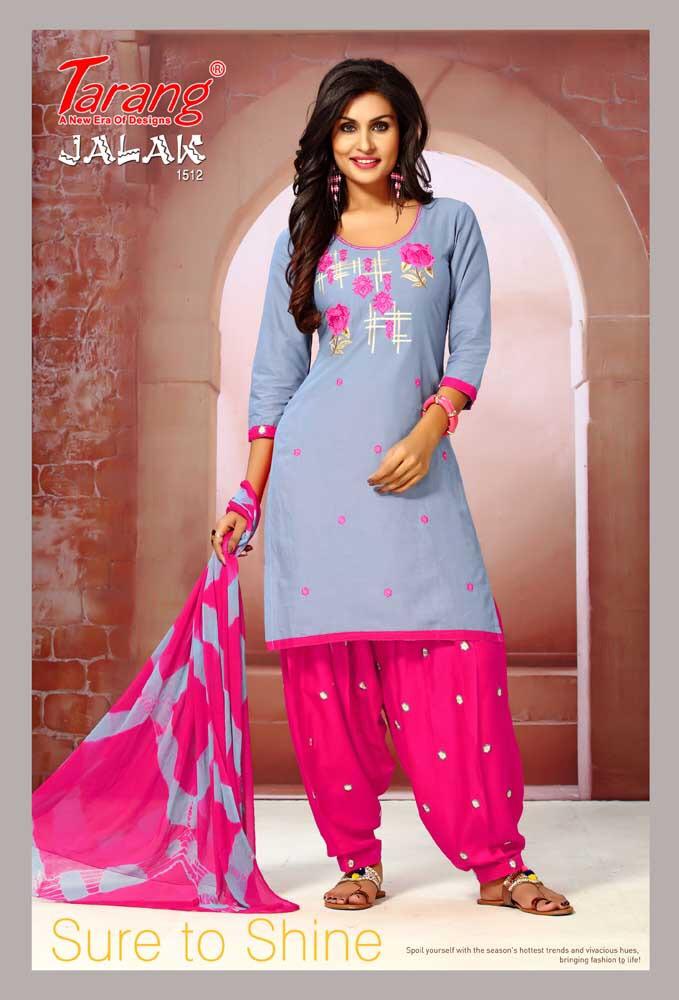 Jalak Patiyala Vol-15 By Tarang 1501 To 1512 Series Designer Suit Collection Beautiful Stylish Fancy Colorful Party Wear & Occasional Wear Semi Lawn Cotton With Embroidery Dresses At Wholesale Price
