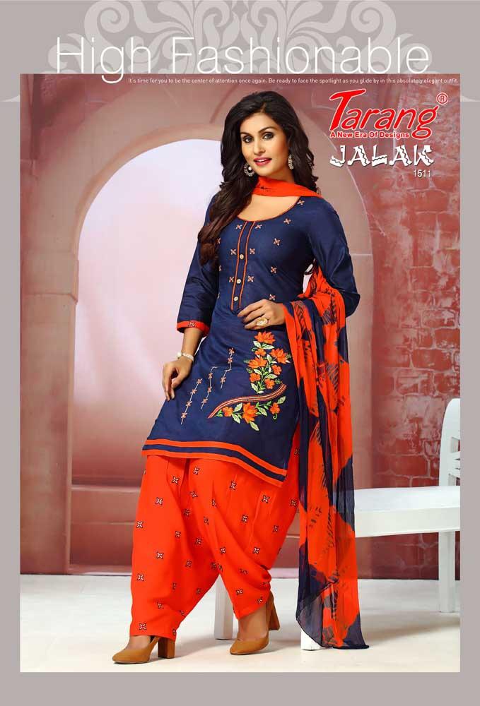 Jalak Patiyala Vol-15 By Tarang 1501 To 1512 Series Designer Suit Collection Beautiful Stylish Fancy Colorful Party Wear & Occasional Wear Semi Lawn Cotton With Embroidery Dresses At Wholesale Price