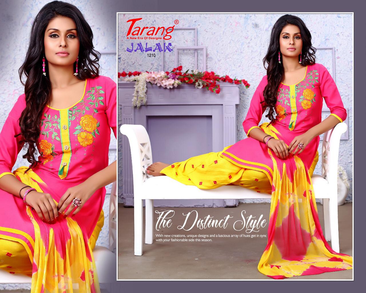 Jalak Patiyala Vol-12 By Tarang 1201 To 1212 Series Designer Suit Collection Beautiful Stylish Fancy Colorful Party Wear & Occasional Wear Cotton With Embroidery Dresses At Wholesale Price