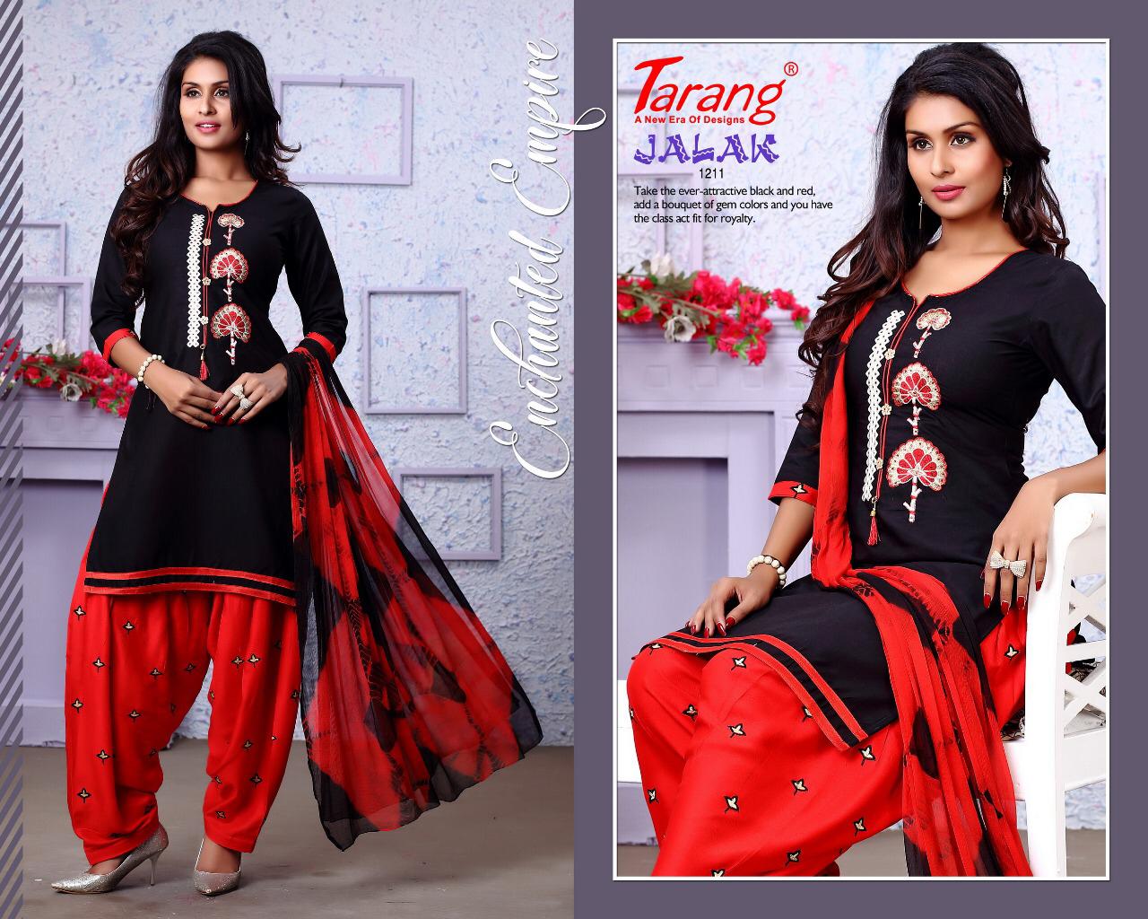 Jalak Patiyala Vol-12 By Tarang 1201 To 1212 Series Designer Suit Collection Beautiful Stylish Fancy Colorful Party Wear & Occasional Wear Cotton With Embroidery Dresses At Wholesale Price