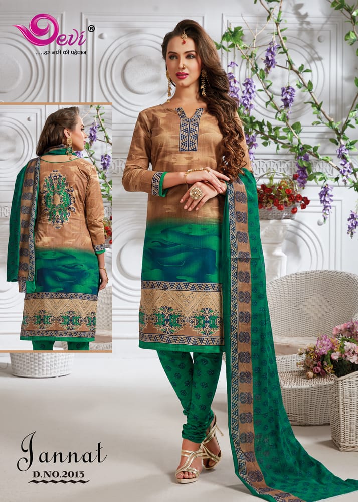 Jannat By Devi 2001 To 2016 Series Beautiful Stylish Fancy Colorful Casual Wear & Ethnic Wear Cotton Karachi Printed Dresses At Wholesale Price