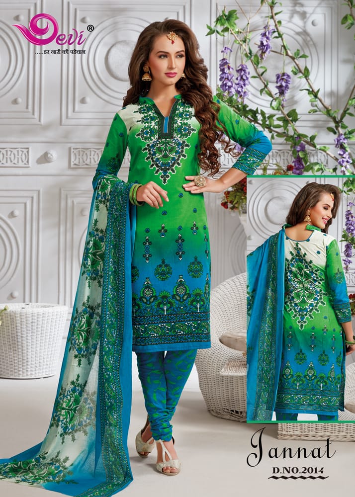 Jannat By Devi 2001 To 2016 Series Beautiful Stylish Fancy Colorful Casual Wear & Ethnic Wear Cotton Karachi Printed Dresses At Wholesale Price