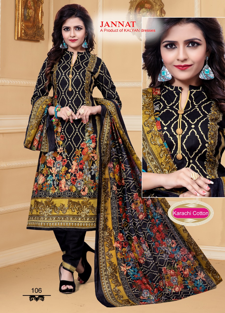 Jannat Vol-1 By Kalyan Prints 101 To 110 Series Indian Traditional Wear Collection Beautiful Stylish Fancy Colorful Party Wear & Occasional Wear Cotton Printed Dress At Wholesale Price