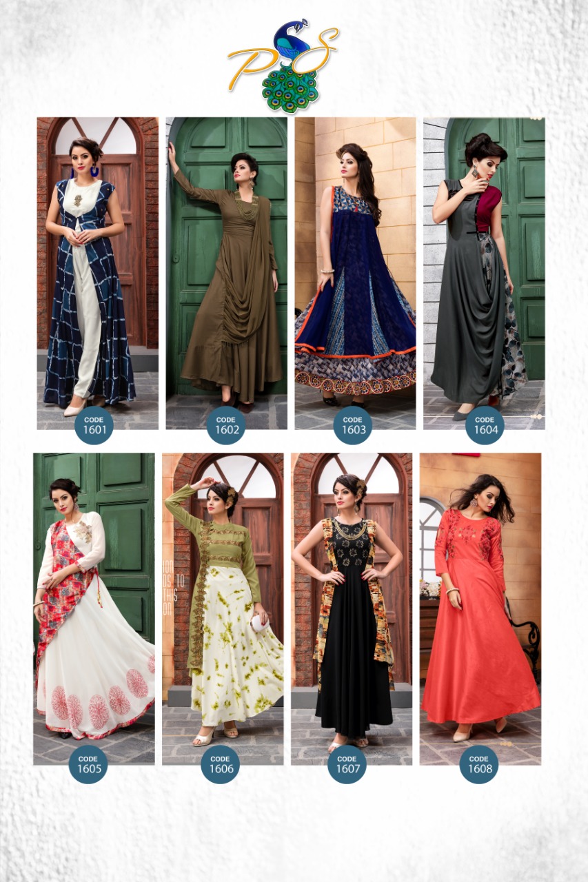 Jashn Vol-16 By Ps 1601 To 1608 Series Designer Beautiful Colorful Stylish Fancy Casual Wear & Ethnic Wear & Ready To Wear Mix Printed Kurtis At Wholesale Price