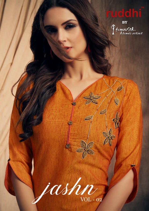 Jashn Vol-2 By Ruddhi Dressline 1931 To 1937 Series Beautiful Stylish Fancy Colorful Casual Wear & Ethnic Wear & Ready To Wear Pure Handloom Cotton With Work Kurtis At Wholesale Price