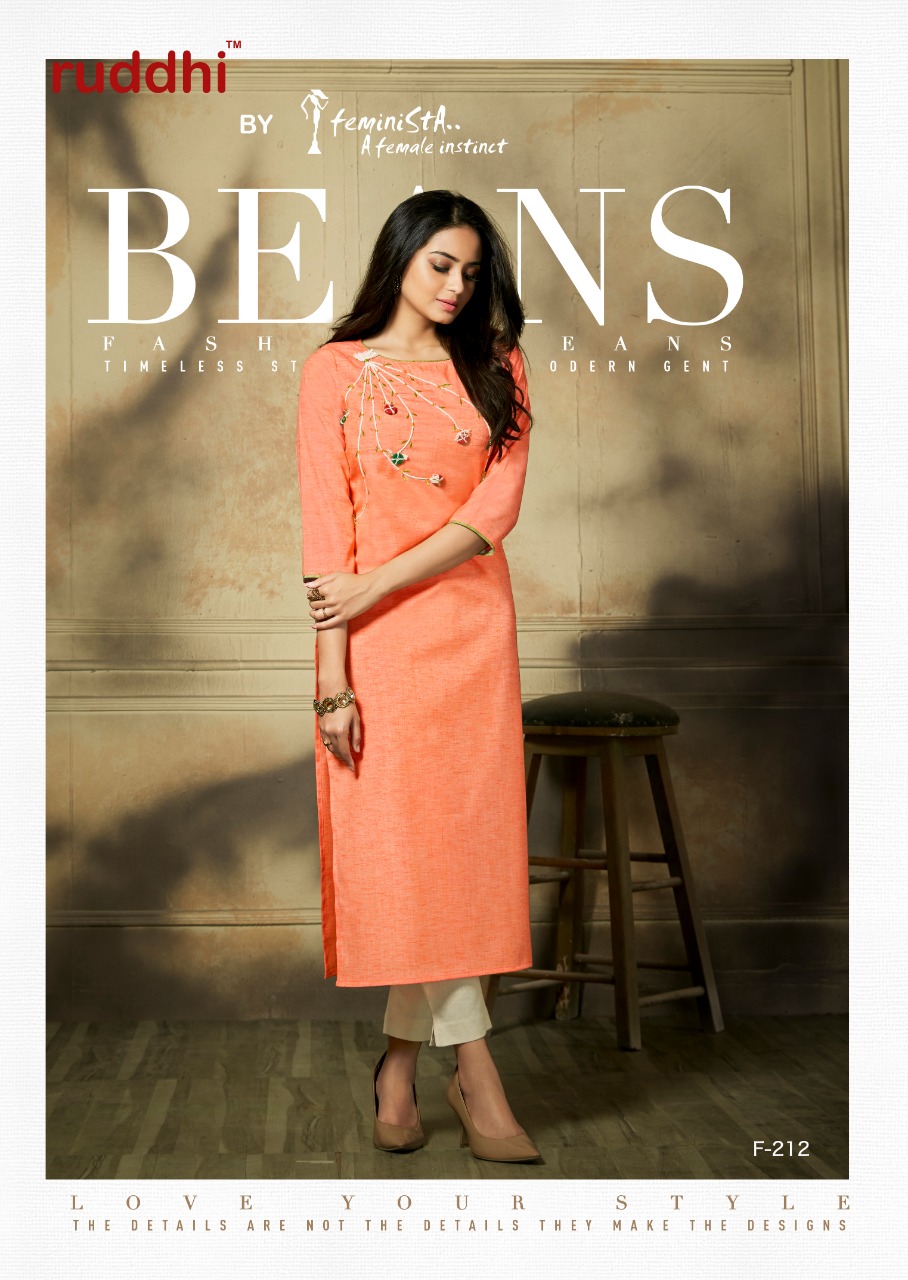 Jashn By Feminista 211 To 217 Series Beautiful Stylish Fancy Colorful Casual Wear & Ethnic Wear & Ready To Wear Pure Handloom Cotton With Hand Work Kurtis At Wholesale Price