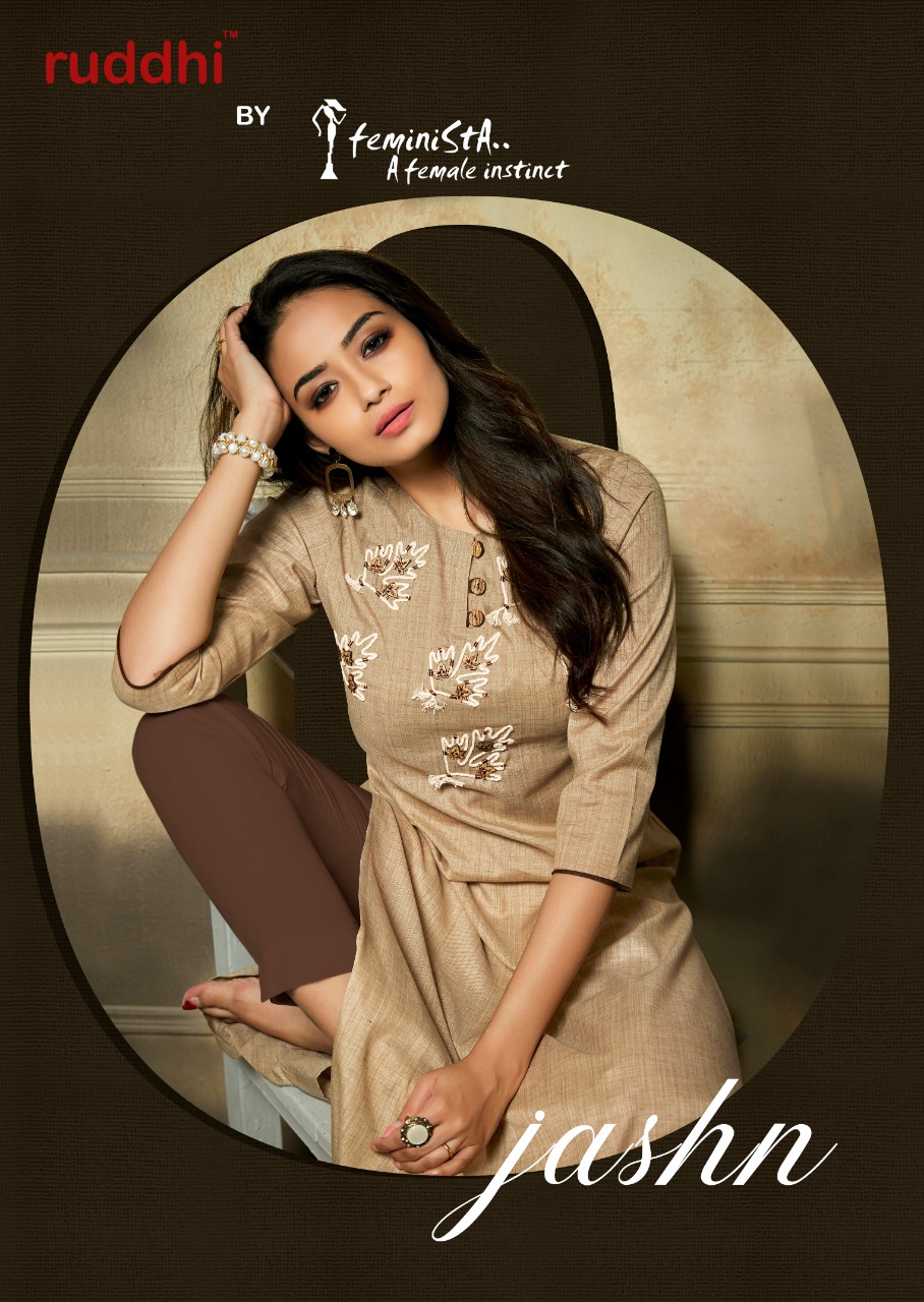 Jashn By Feminista 211 To 217 Series Beautiful Stylish Fancy Colorful Casual Wear & Ethnic Wear & Ready To Wear Pure Handloom Cotton With Hand Work Kurtis At Wholesale Price