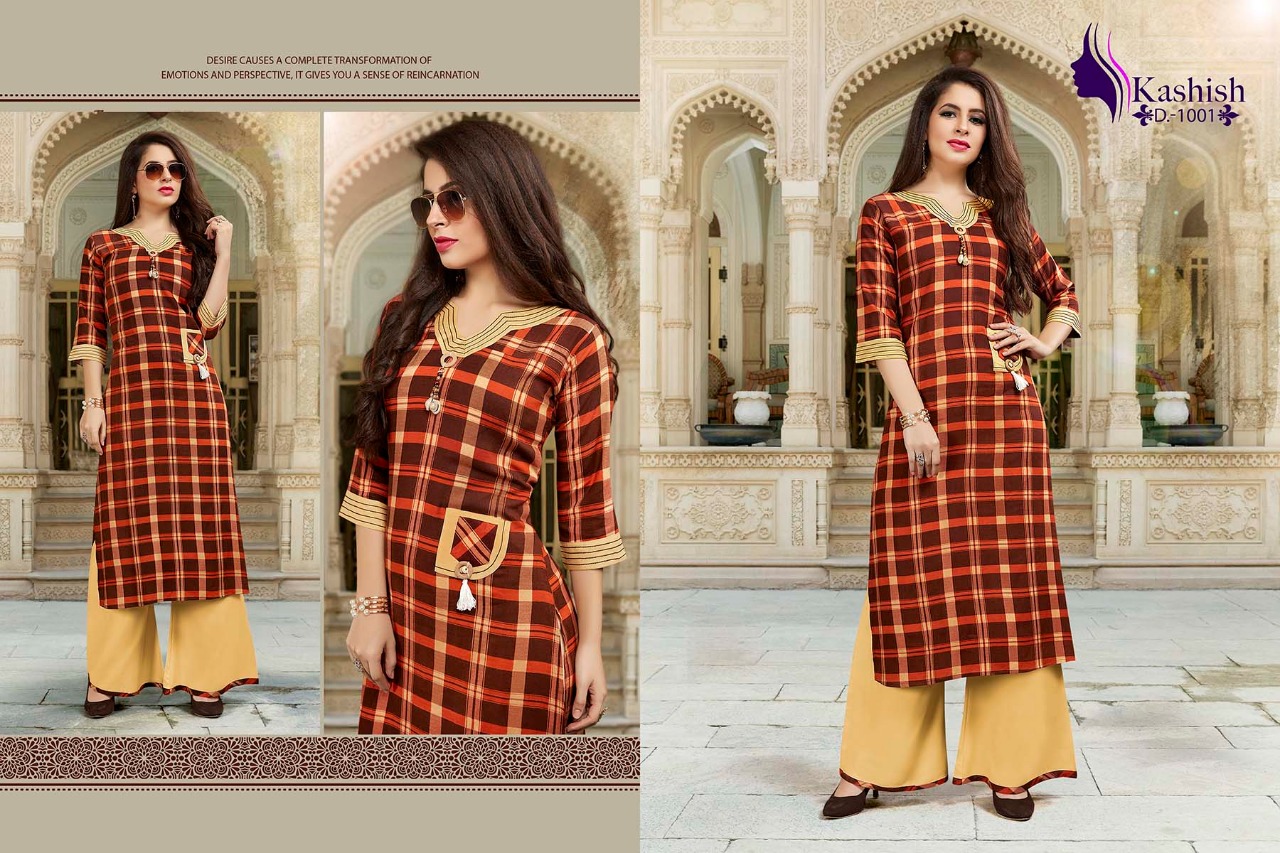 Jasmine By Kashish 1001 To 1005 Series Beautiful Stylish Fancy Colorful Casual Wear & Ethnic Wear & Ready To Wear Rayon Printed Kurtis At Wholesale Price