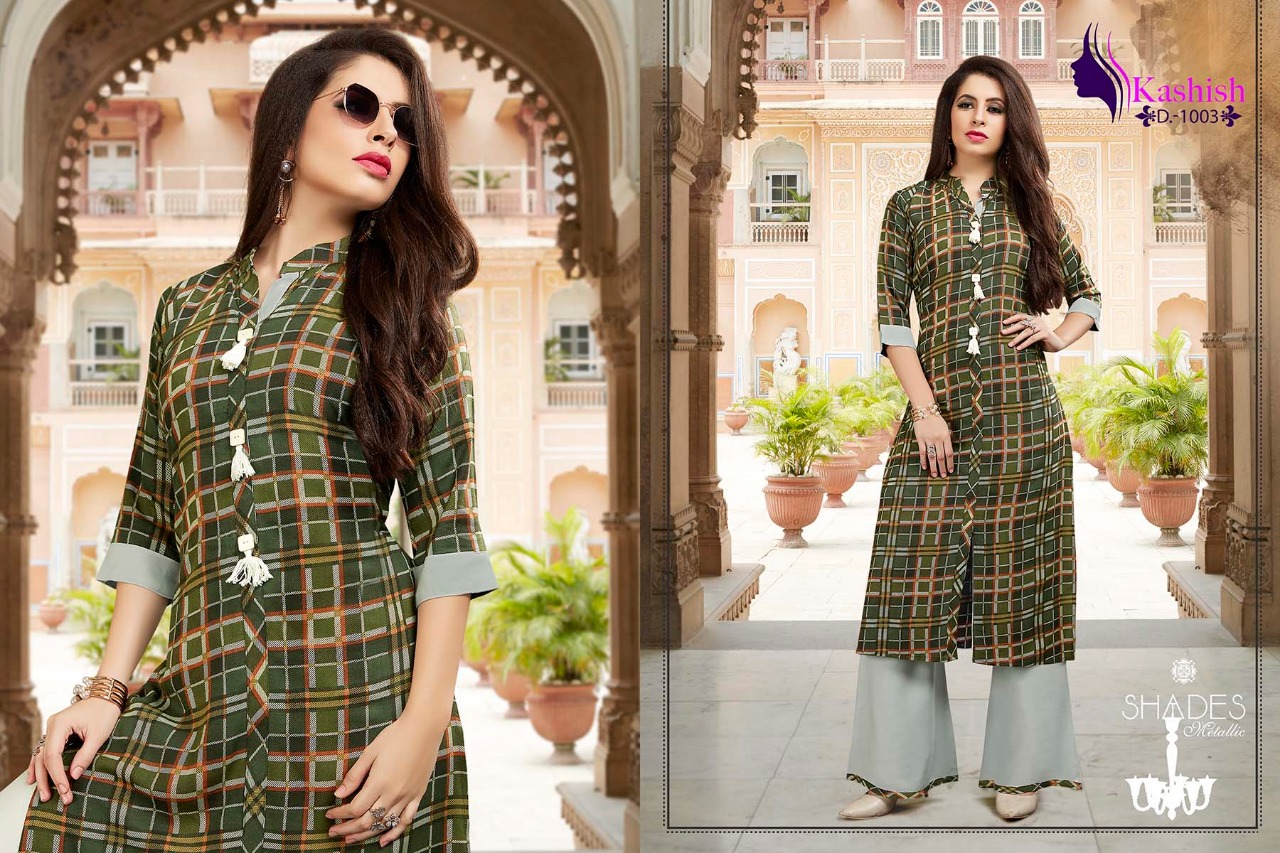 Jasmine By Kashish 1001 To 1005 Series Beautiful Stylish Fancy Colorful Casual Wear & Ethnic Wear & Ready To Wear Rayon Printed Kurtis At Wholesale Price
