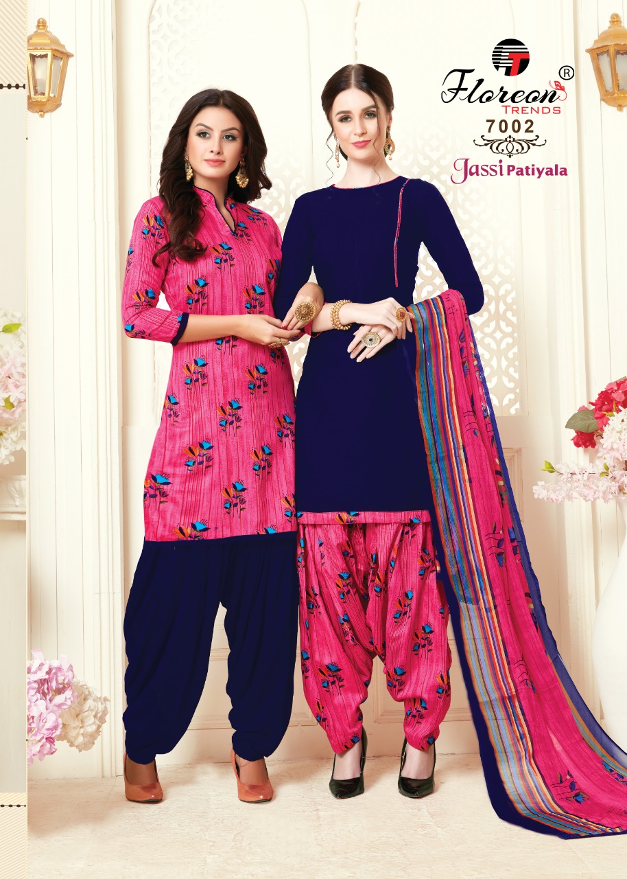 Jassi Patiyala Vol-7 By Floreon Trendz 7001 To 7010 Series Indian Traditional Wear Collection Beautiful Stylish Fancy Colorful Party Wear & Occasional Wear Glace Cotton Silk Dress At Wholesale Price