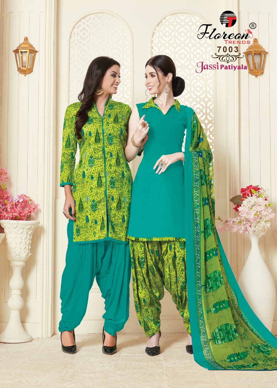 Jassi Patiyala Vol-7 By Floreon Trendz 7001 To 7010 Series Indian Traditional Wear Collection Beautiful Stylish Fancy Colorful Party Wear & Occasional Wear Glace Cotton Silk Dress At Wholesale Price