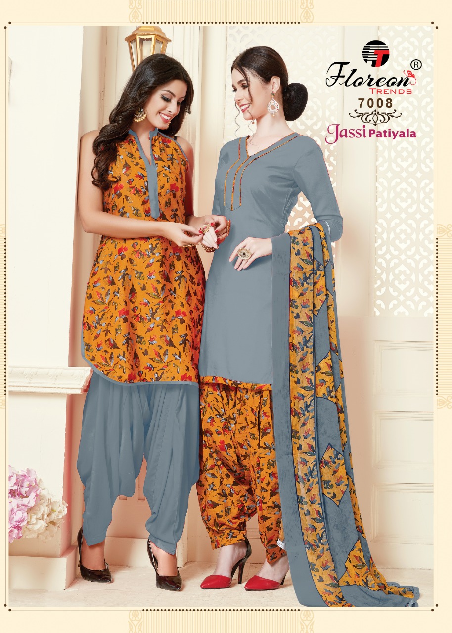 Jassi Patiyala Vol-7 By Floreon Trendz 7001 To 7010 Series Indian Traditional Wear Collection Beautiful Stylish Fancy Colorful Party Wear & Occasional Wear Glace Cotton Silk Dress At Wholesale Price