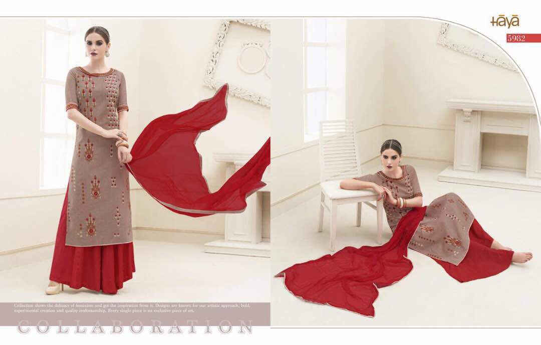 Sale Jay Vijay By Haya 5971 To 5982 Series Designer Suits Beautiful Stylish Fancy Colorful Festive Collection Party Wear & Occasional Wear Pure Cotton Silk Embroidered Dresses At Wholesale Price