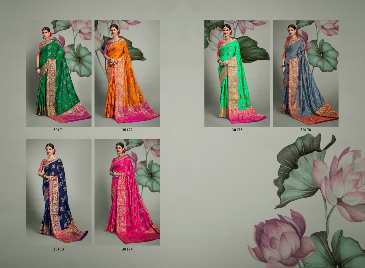 Jeevika Silk By Shangrila 30171 To 30176 Series Indian Traditional Wear Collection Beautiful Stylish Fancy Colorful Party Wear & Occasional Wear Weaving Silk Printed Sarees At Wholesale Price