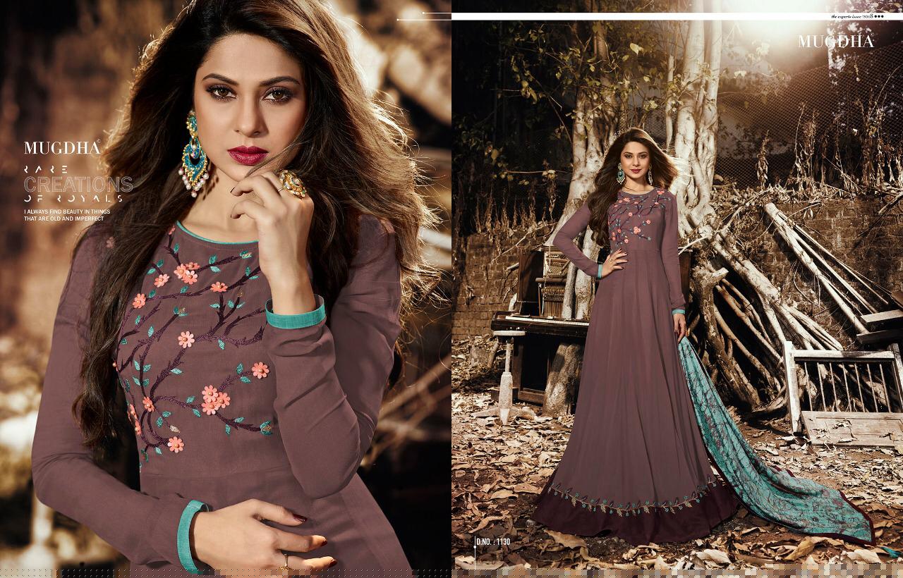 Jennifer Vol-3 Nx By Mugdha Designer Beautiful Stylish Fancy Colorful Collection Party Wear & Occasional Wear Satin Silk/ Slub Embroidered Dresses At Wholesale Price