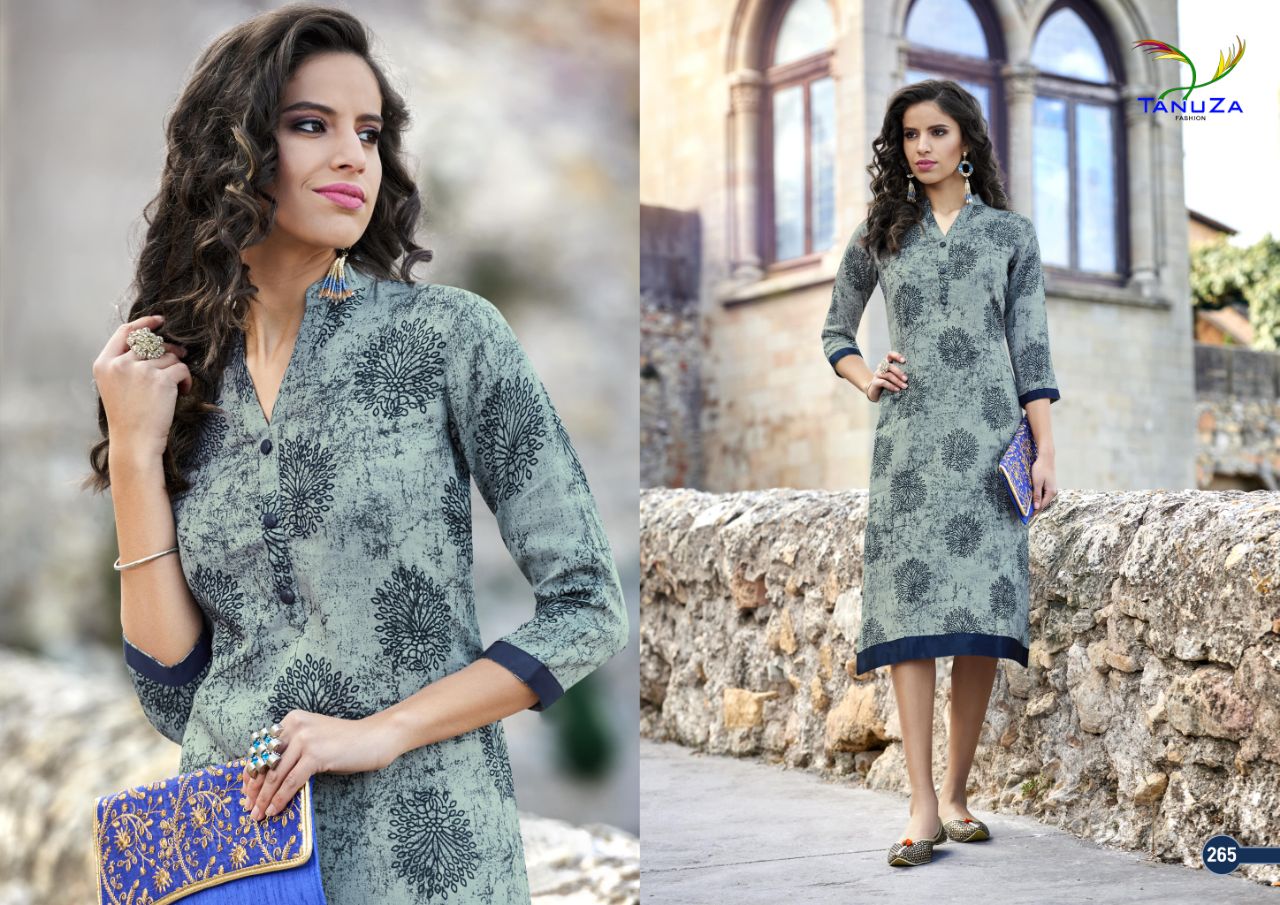Jessica By Tanuza Fashion 265 To 275 Series Designer Stylish Fancy Colorful Beautiful Party Wear & Ethnic Wear Cotton Printed Kurtis At Wholesale Price