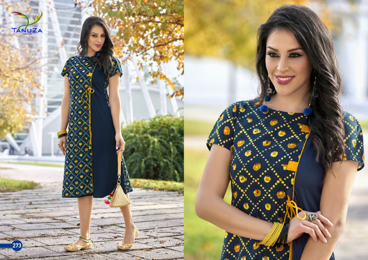 Jessica By Tanuza Fashion 265 To 275 Series Designer Stylish Fancy Colorful Beautiful Party Wear & Ethnic Wear Cotton Printed Kurtis At Wholesale Price