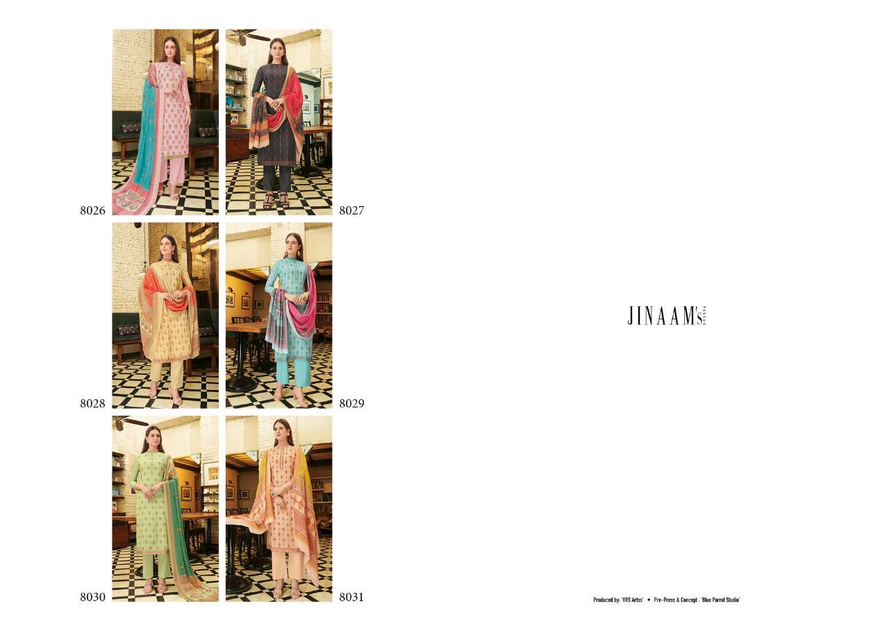 Jinaams Grace By Jinaams Dresses 8026 To 8031 Series Designer Collection Beautiful Stylish Fancy Colorful Party Wear & Occasional Wear Cotton Silk Digital Printed Dresses At Wholesale Price