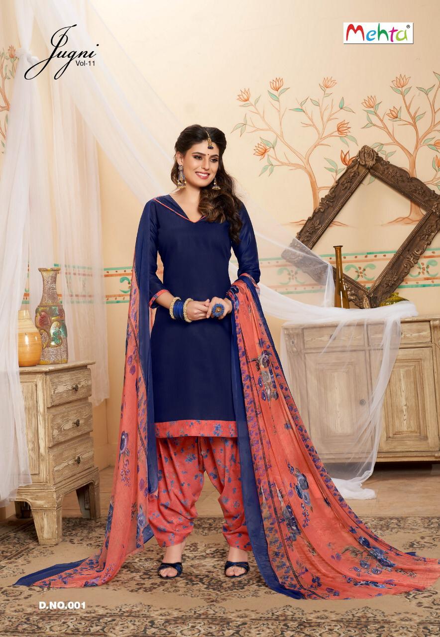 Jugni Vol-11 By Mehta 001 To 008 Series Indian Traditional Wear Collection Beautiful Stylish Fancy Colorful Party Wear & Occasional Wear Cotton Printed Dress At Wholesale Price