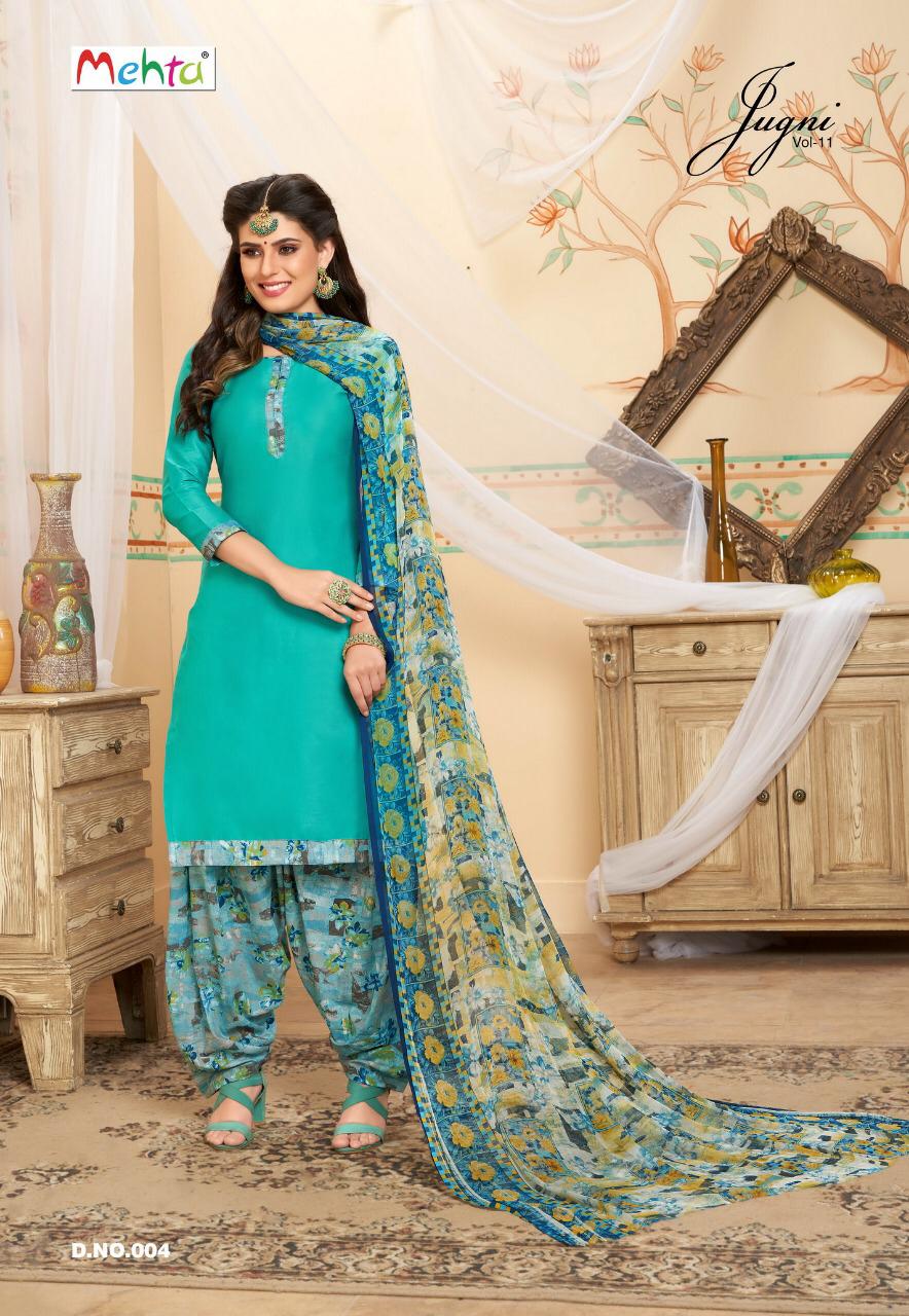 Jugni Vol-11 By Mehta 001 To 008 Series Indian Traditional Wear Collection Beautiful Stylish Fancy Colorful Party Wear & Occasional Wear Cotton Printed Dress At Wholesale Price