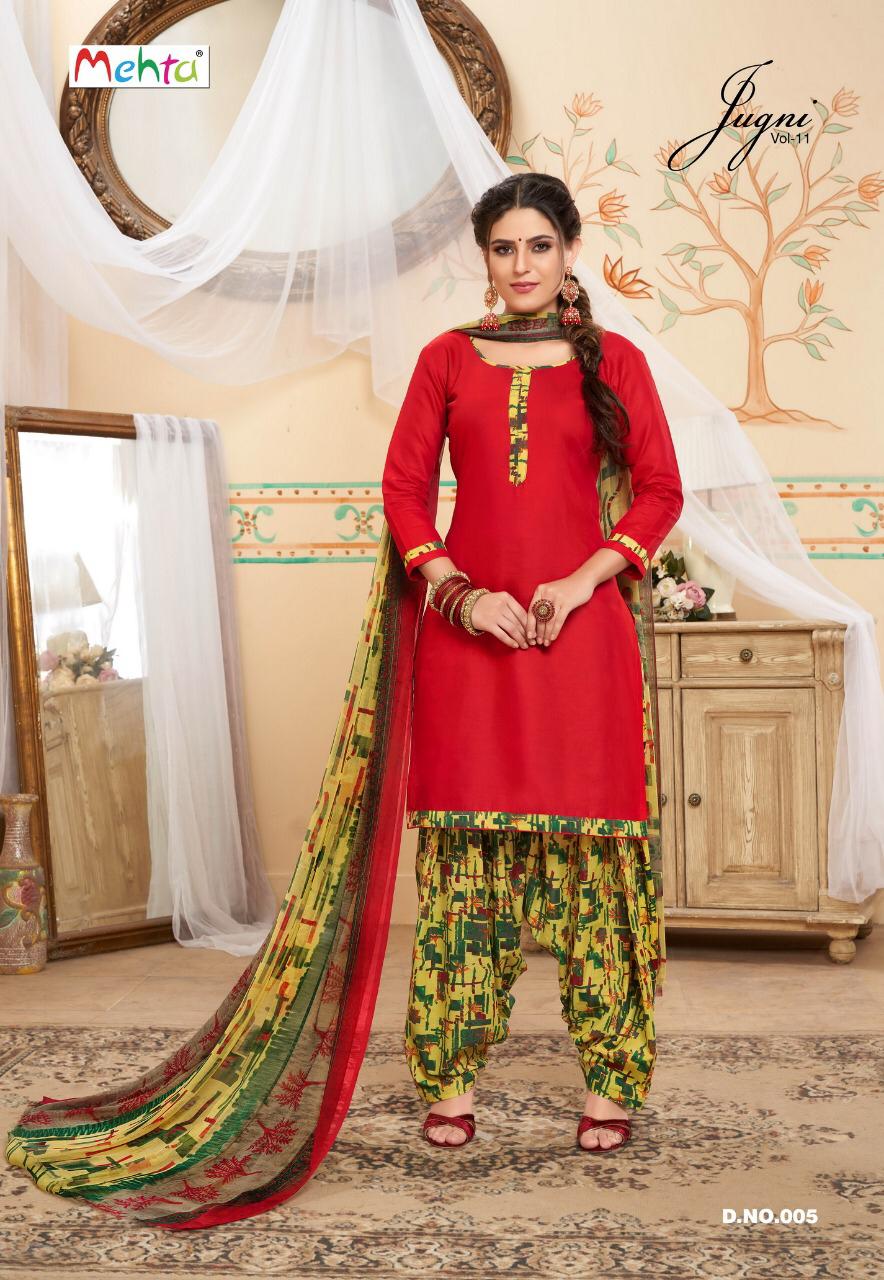Jugni Vol-11 By Mehta 001 To 008 Series Indian Traditional Wear Collection Beautiful Stylish Fancy Colorful Party Wear & Occasional Wear Cotton Printed Dress At Wholesale Price