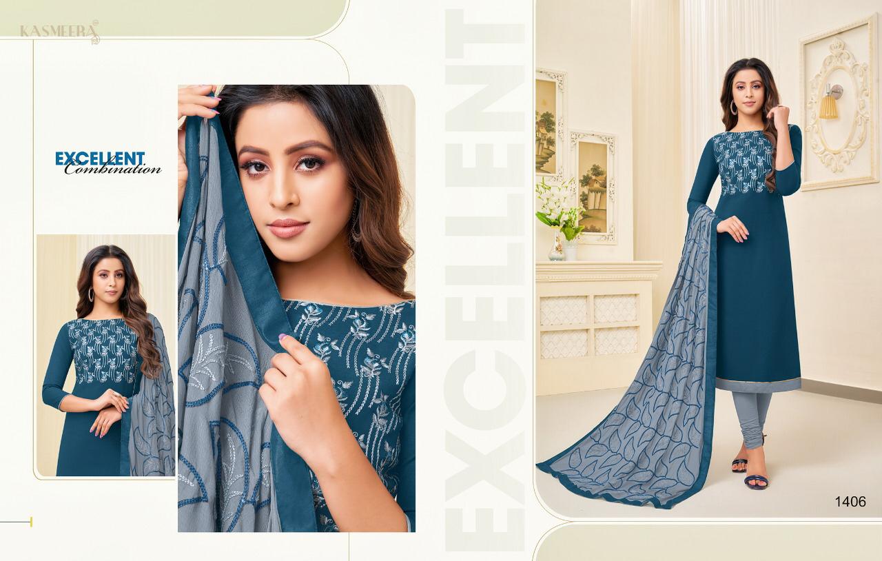 Kaamini Vol-10 By Kayce Trendz 1404 To 1415 Series Designer Suits Beautiful Stylish Fancy Colorful Party Wear & Ethnic Wear Cotton Flex Embroidery Dresses At Wholesale Price