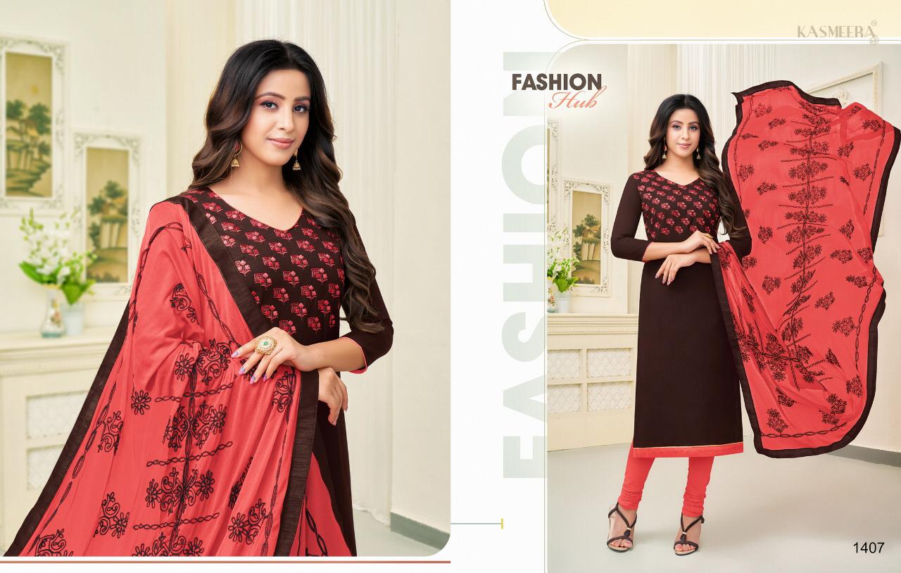 Kaamini Vol-10 By Kayce Trendz 1404 To 1415 Series Designer Suits Beautiful Stylish Fancy Colorful Party Wear & Ethnic Wear Cotton Flex Embroidery Dresses At Wholesale Price