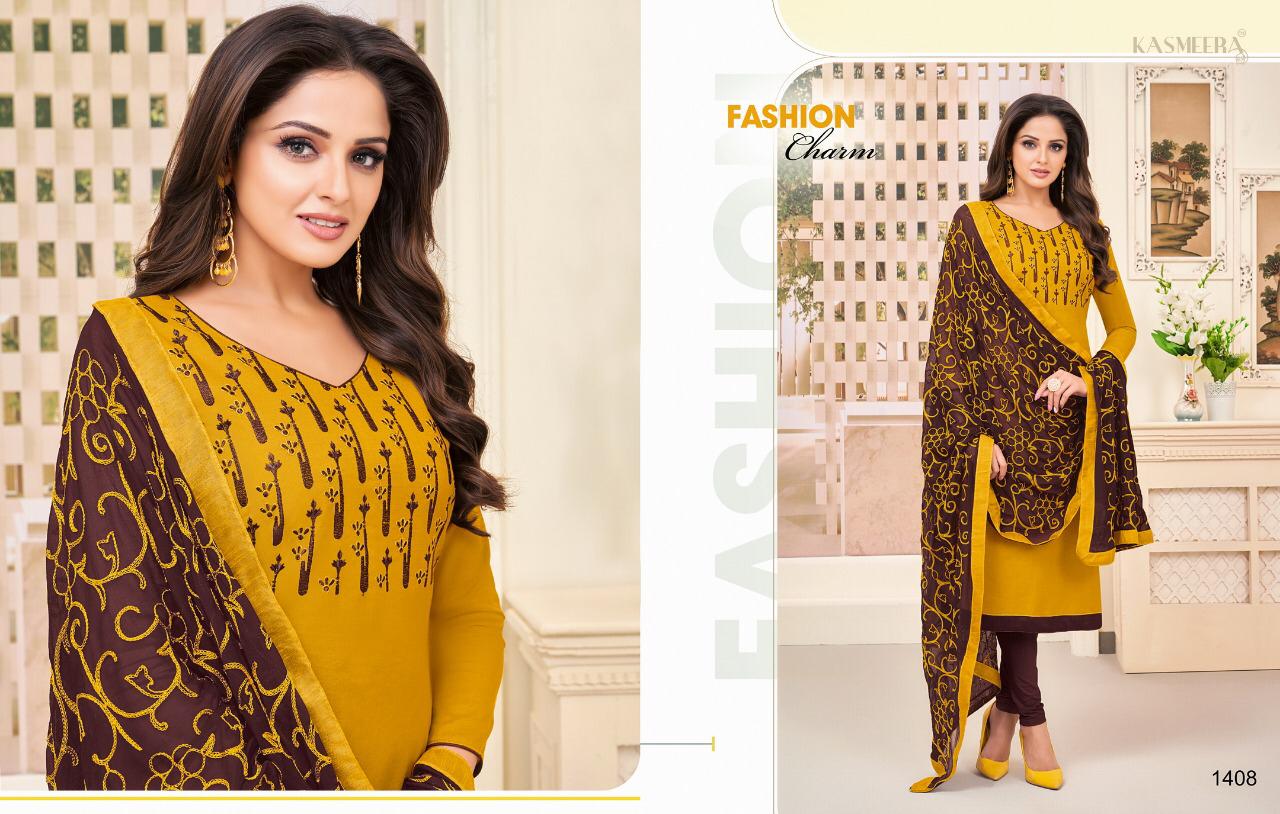 Kaamini Vol-10 By Kayce Trendz 1404 To 1415 Series Designer Suits Beautiful Stylish Fancy Colorful Party Wear & Ethnic Wear Cotton Flex Embroidery Dresses At Wholesale Price