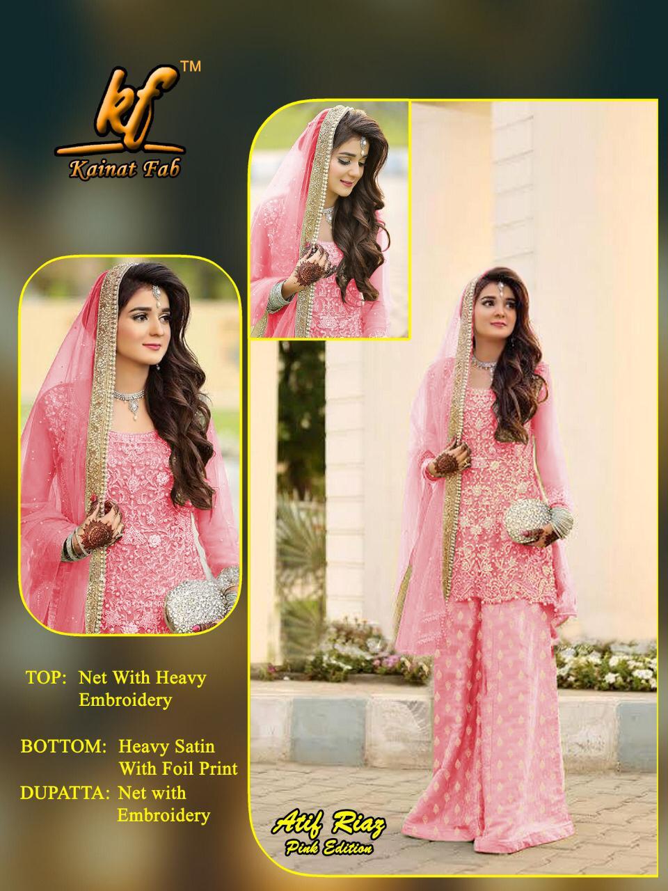Kainat By Kainat Fab 01 To 04 Series Designer Bridal Wear Collection Beautiful Stylish Fancy Colorful Party Wear & Occasional Wear Net Embroidered Dresses At Wholesale Price