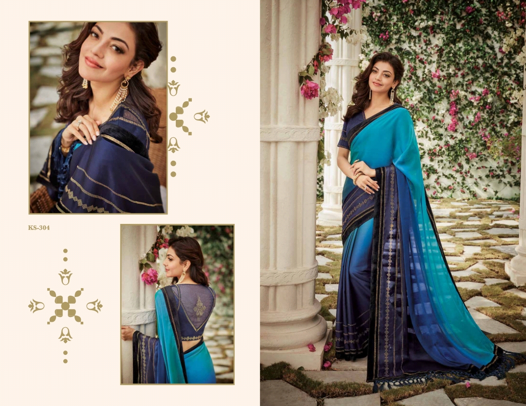 Kajol Collection By Kajol Fashion 301 To 318 Series Indian Traditional Wear Collection Beautiful Stylish Fancy Colorful Party Wear & Occasional Wear Pure Banarasi Silk Sarees At Wholesale Price