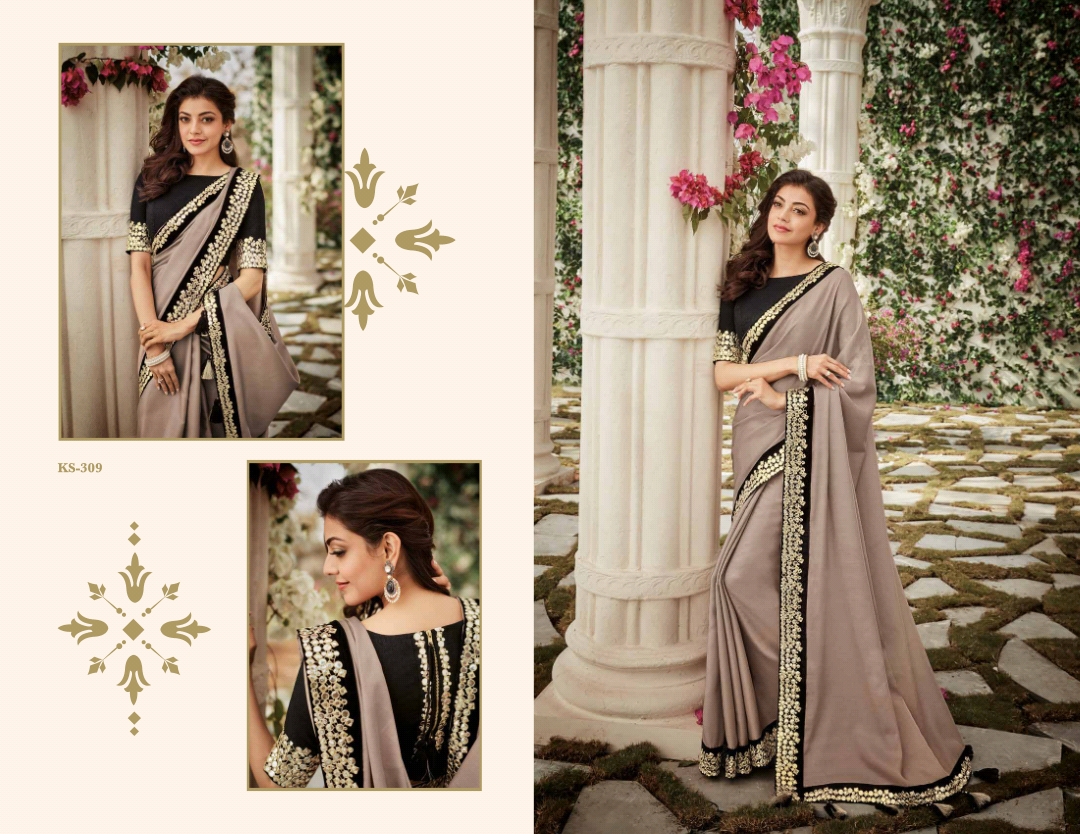 Kajol Collection By Kajol Fashion 301 To 318 Series Indian Traditional Wear Collection Beautiful Stylish Fancy Colorful Party Wear & Occasional Wear Pure Banarasi Silk Sarees At Wholesale Price