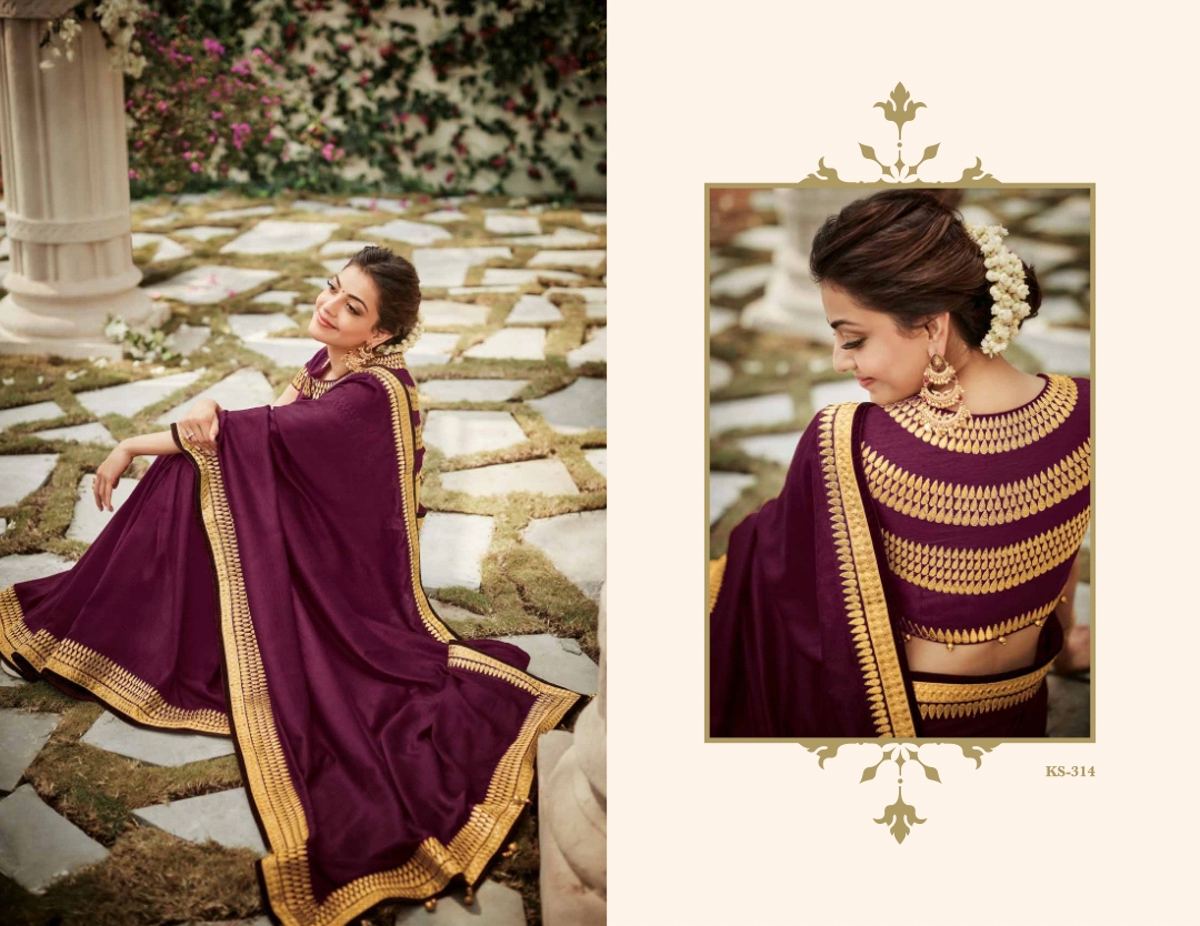 Kajol Collection By Kajol Fashion 301 To 318 Series Indian Traditional Wear Collection Beautiful Stylish Fancy Colorful Party Wear & Occasional Wear Pure Banarasi Silk Sarees At Wholesale Price