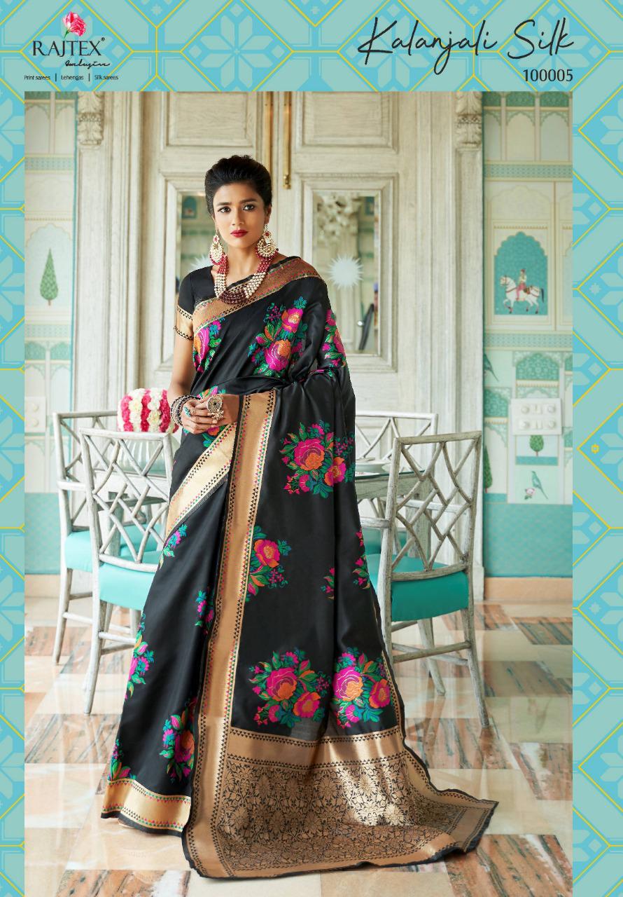 Kalanjali Silk By Raj Tex 100001 To 100006 Series Indian Traditional Wear Collection Beautiful Stylish Fancy Colorful Party Wear & Occasional Wear Handloom Weaving Silk Sarees At Wholesale Price