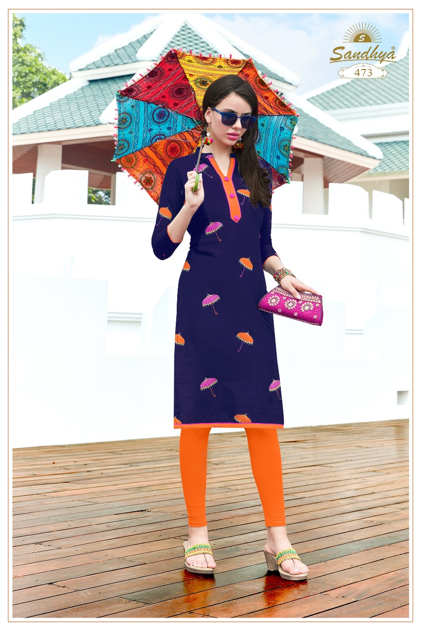Kalakruti Vol-14 By Sandhya 464 To 483 Series Beautiful Colorful Stylish Fancy Casual Wear & Ethnic Wear & Ready To Wear Heavy Cotton Kurtis At Wholesale Price