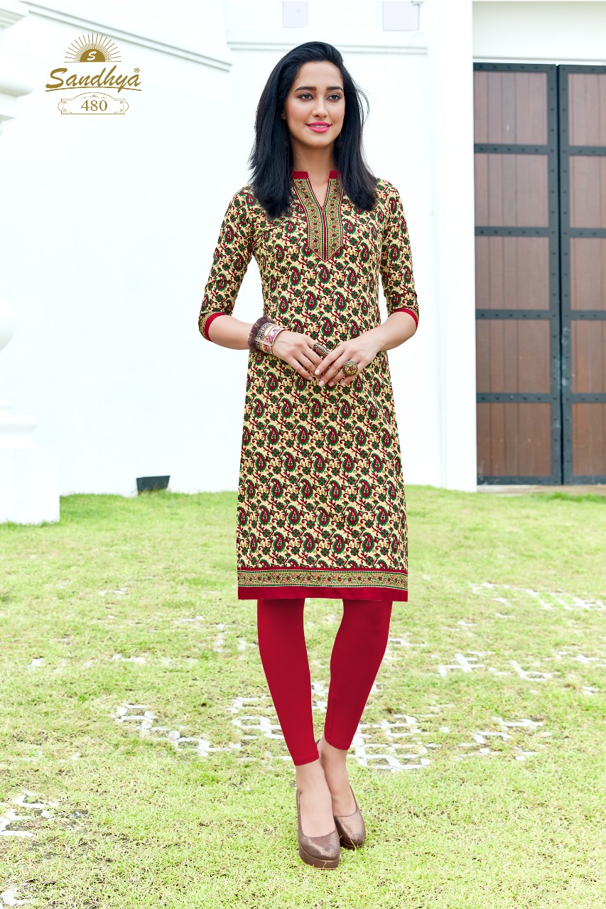 Kalakruti Vol-14 By Sandhya 464 To 483 Series Beautiful Colorful Stylish Fancy Casual Wear & Ethnic Wear & Ready To Wear Heavy Cotton Kurtis At Wholesale Price