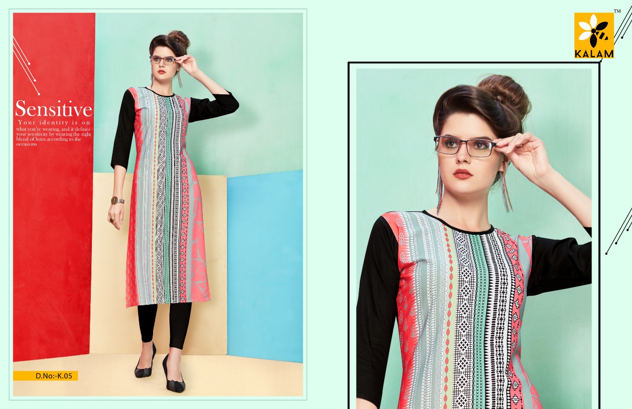 Kalam Vol-1 By Kalam 01 To 08 Series Beautiful Stylish Fancy Colorful Casual Wear & Ethnic Wear & Ready To Wear Rayon Cotton Printed Kurtis At Wholesale Price