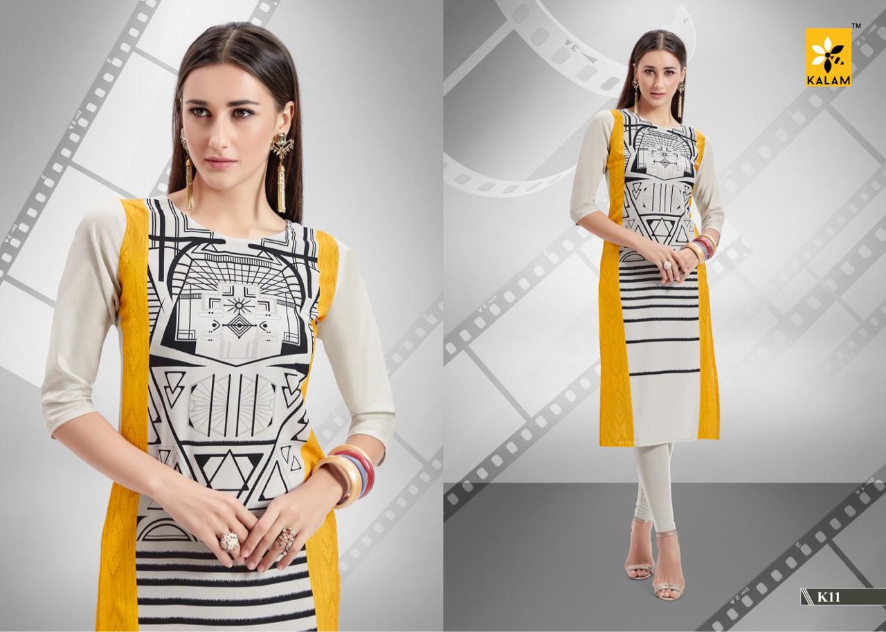 Kalam Vol-2 By Kalam 09 To 18 Series Beautiful Colorful Stylish Fancy Casual Wear & Ethnic Wear & Ready To Wear Rayon Cotton Printed Kurtis At Wholesale Price
