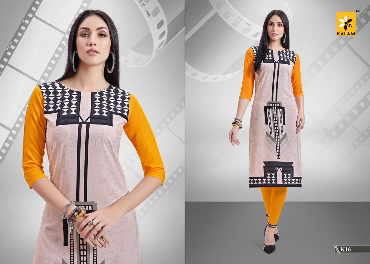 Kalam Vol-2 By Kalam 09 To 18 Series Beautiful Colorful Stylish Fancy Casual Wear & Ethnic Wear & Ready To Wear Rayon Cotton Printed Kurtis At Wholesale Price